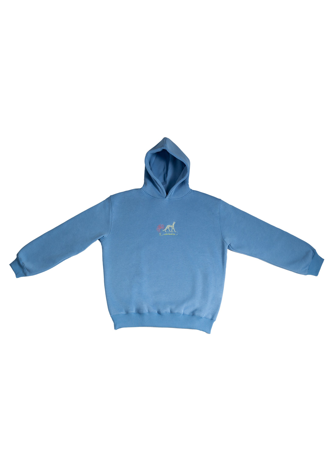 AD ASTRA OVER-SIZED EMBROIDERED HOODIE IN BLUE
