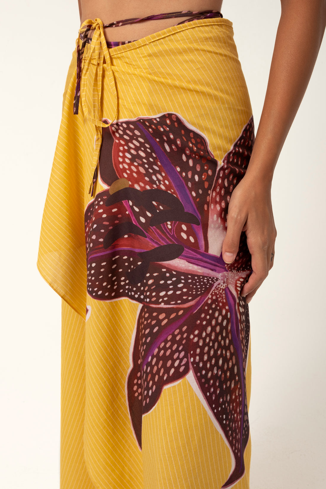 TIGER LILY COTTON WRAP PAREO IN YELLOW