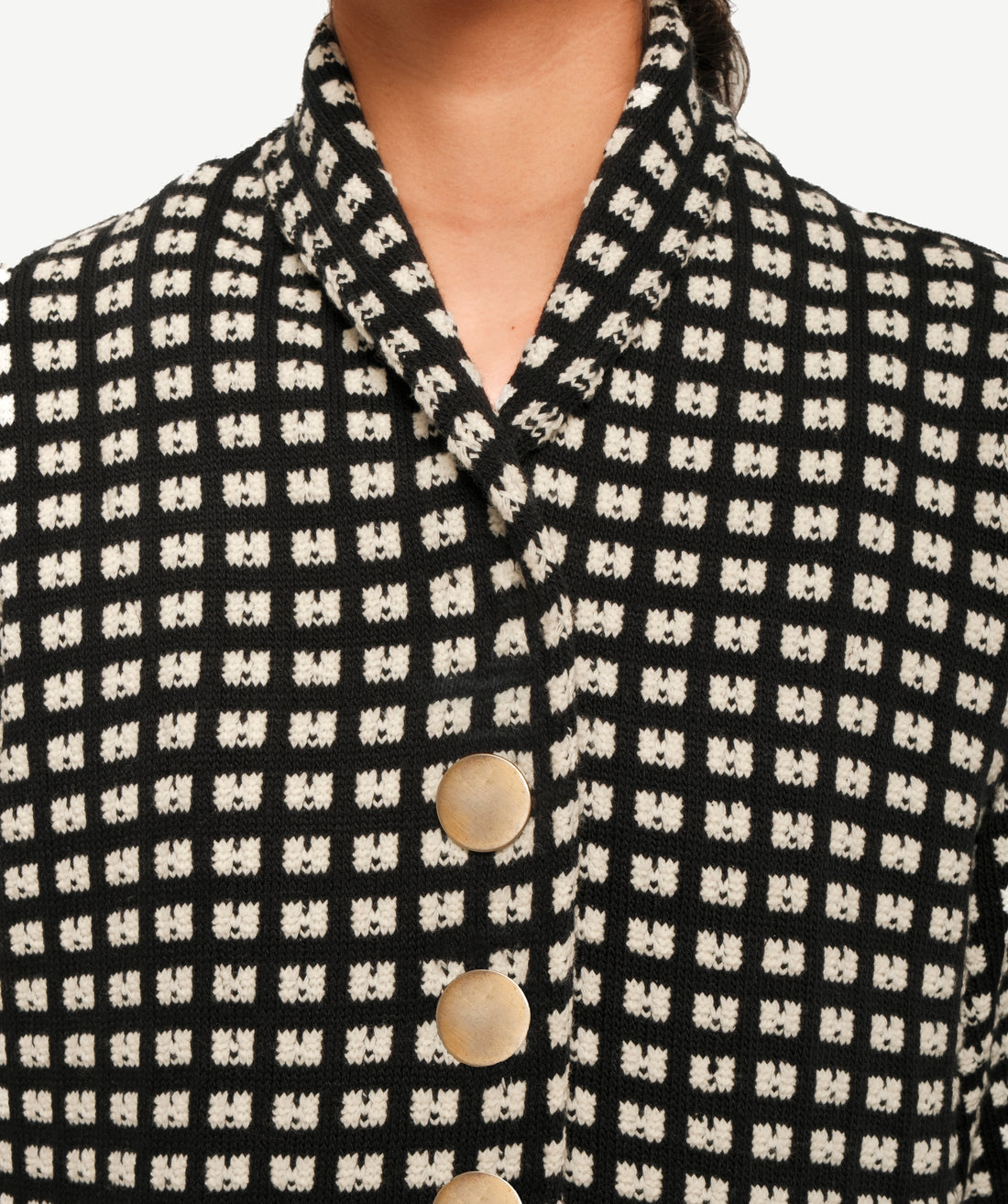 TAWLA JACQUARD KNIT CARDIGAN