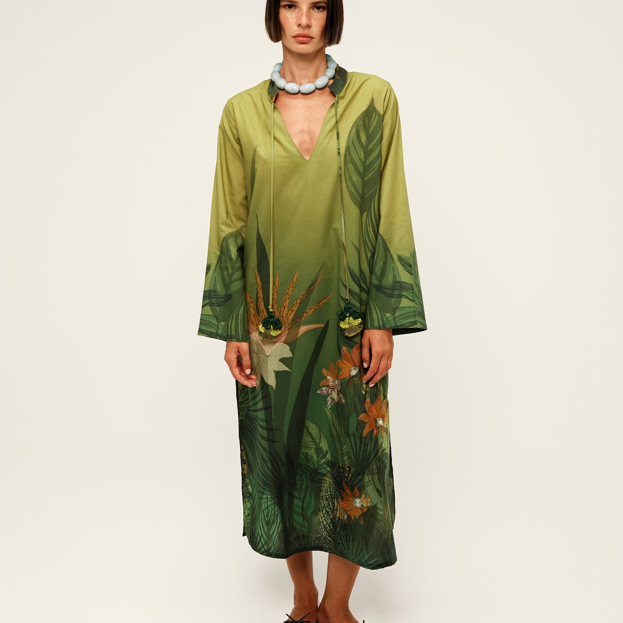 TROPIC LONG SHIRT DRESS