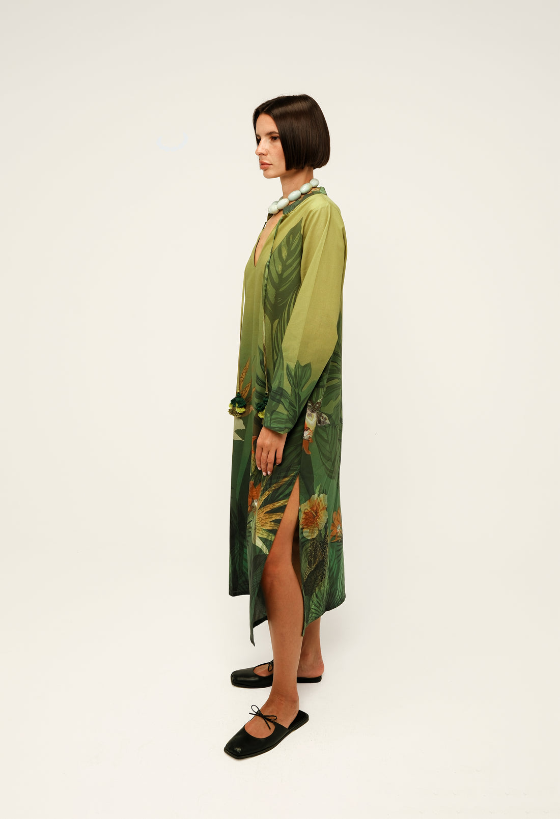 TROPIC LONG SHIRT DRESS