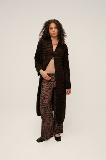 SHIRA JACQUARD-KNIT CARDIGAN